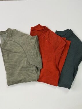 lululemon athletica Men's T-Shirts in Olive, Rust, and Deep Teal